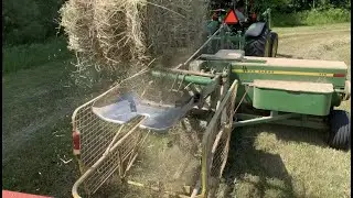 Small Square Baling with the John Deere 336 Baler and thrower
