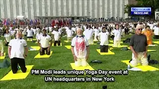 PM Modi leads unique Yoga Day event at UN headquarters in New York