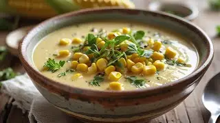 Tasty and healthy sweet corn soup 😋 #food #restaurantstyle #sweetcornsoup 