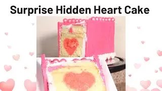 How to Make Surprise Hidden Heart Cake// Valentine Cake