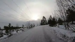 4k Winter cycling in Kalanti Uusikaupunki Finland