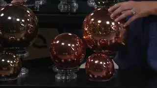 Set of 3 Lit Indoor/ Outdoor Mercury Glass Spheres w/Timer by Valerie on QVC