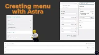 Creating menu with Astra theme