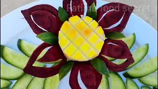 Salad Decoration ideas  |  Beetroot Radish and Cucumber 🥒 plate Decoration ideas