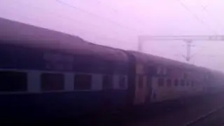 Punjab Mail cruising through dense fog
