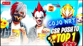 GOJO NRT &ndash; Free Fire CS Rank Live | Regain Top 1 Push With Subscribers 👑🔥