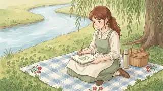 A Peaceful Life | A Picnic by the River &mdash; Ghibli Style ASMR Slow Living 🍒