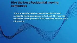 Hire Best Moving companies Oregon
