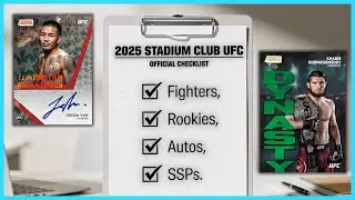 2025 Topps Stadium Club UFC CHECKLIST BREAKDOWN 🔥 Rookies, Image Variation & Case Hit Chases!
