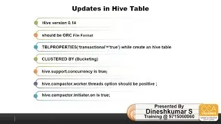 updates in hive table {Tamil}