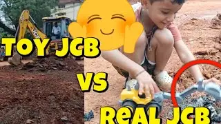 The Toddler playing with JCP toy while real jcb at work You've Been Waiting For #kidsvideo #jcb 