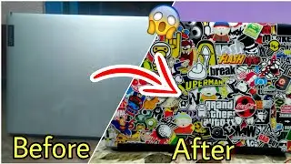 STICKER BOMB IN MY LENOVO ideapads145 || How to sticker bomb laptop ||