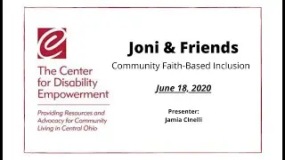 Joni and Friends Webinar - The Ohio Family Network The Center for Disability Empowerment