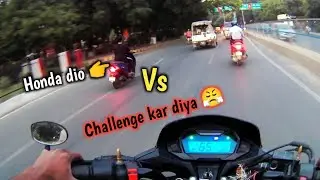 honda sp125 vs honda dio scooty traffic race🤯 scooty wala challenge kar diya 😤