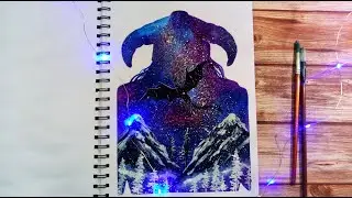 Skyrim painting art. Скайрим арт, акварель