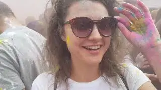 Holi festival 2018. Wroclaw Poland. Фестиваль цветов в Польше. Вроцлав