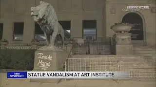 Statue vandalism at Art Institute