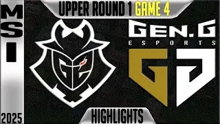 G2 vs GEN Highlights Game 4 | MSI 2025 Knockouts Round 1 | G2 Esports vs Gen.G G4