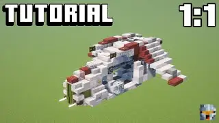 Minecraft Low Altitude Assault Transport (Republic Gunship) Tutorial | 1:1 Scale