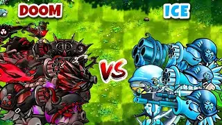 PVZ 1 Fusion 3.2 Mod Challenge | Doom Plants VS Ice Plants VS The Black flag Zombie | Who Will Win ?