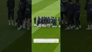 Les joueurs du PSG f&ecirc;tent l&rsquo;anniversaire de Kvaratskhelia 🥳 #psg #kvaratskhelia #parissaintgermain