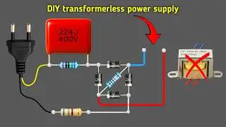 This Simple Circuit Turns 220V Into 12V Without a Transformer! 😱