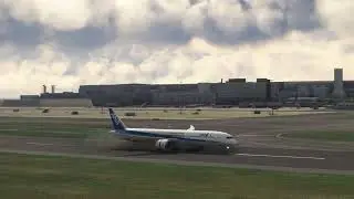ANA 787 touchdown in Tokyo (Microsoft Flight Simulator)