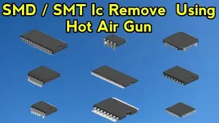 SMD / SMT Ic Remove Using Hot Air Gun #desoldering #smd #pcb