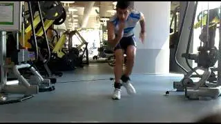 speed skating balance and weight training,side to side and cross over(soheil)2012
