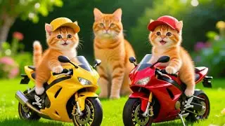 Mama Cat Trims Fur on the Farm and Makes Fruit Pizza to Buy a Bike #猫 #ねこ #funnycats #cat
