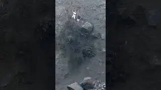 The Collapse Of Large Rocks From The Top Of The Cliff
