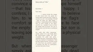 Diary entry of 
