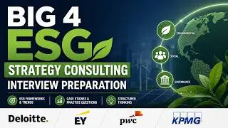 Big 4 ESG Strategy Consulting Interview Preparation (Deloitte, EY, PwC, KPMG)