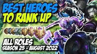 BEST HEROES IN MOBILE LEGENDS AUGUST 2022 ALL ROLES || SEASON 25 RANK UP META