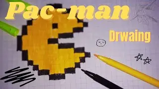 Handmade Pixel Art - How To Draw a Pac-man from color pen #pixelart