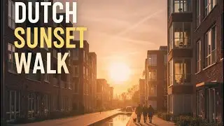 Dutch Sunset Walk \mid Relaxing Evening in the Netherlands 🇳🇱