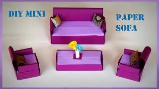 How to make a mini paper sofa using A4 sheet without Glue.