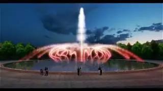 Round fountain design suit for diameter 20-50meters pool