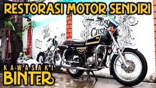 RESTORASI MOTOR SENDIRI KAWASAKI BINTER MERZY KZ200 1980