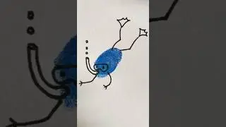 Fingerprint art #art #youtubeshorts #artshorts #shorts #creative #kidsart #kidstv #kids #diy #short