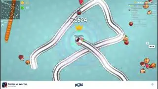 I PLAYED SNAKE VS WORMS BUT IN 1st IN LEADERBOARD
