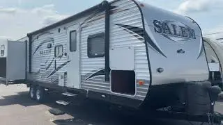 PreOwned 2015 Salem 31QBTS Bunkhouse Travel Trailer Tour | Tri State RV, Anna IL