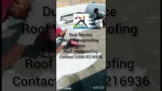 Roof Waterproofing & Heatproofing Roof Cracks Filling Proces & with Home Protection