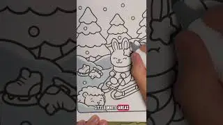 Coloring Snow with Markers | Easy Snow Tutorial for Adult Coloring Books