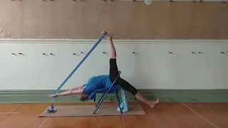 Iyengar Yoga teachers using a chair
