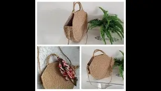 Kağıt İp İle Yuvarlak Hasır Çanta Yapımı-Part 1    Making a Round Straw Bag with Paper Rope-Part 1