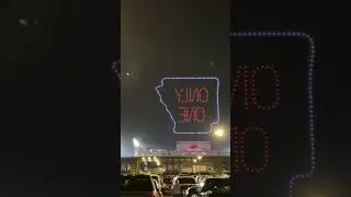 Arkansas Razorbacks vs LSU Tigers drone show
