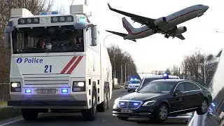 President Zelensky lands in Brussels with other leaders | Large security operation 🇺🇦 🇫🇷 🇧🇪