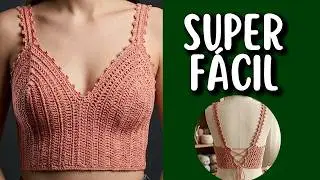 Top Cropped de Crochê para DESTRO | Modelo Fácil e Moderno | Passo a Passo