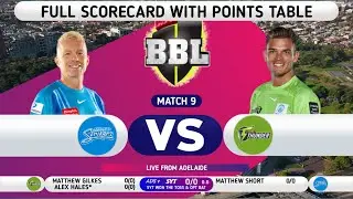 Adelaide strikers beat Sydney Thunder  by 6 wickets in BBL 2022 | ads vs thu | thu vs ads #adsvsthu